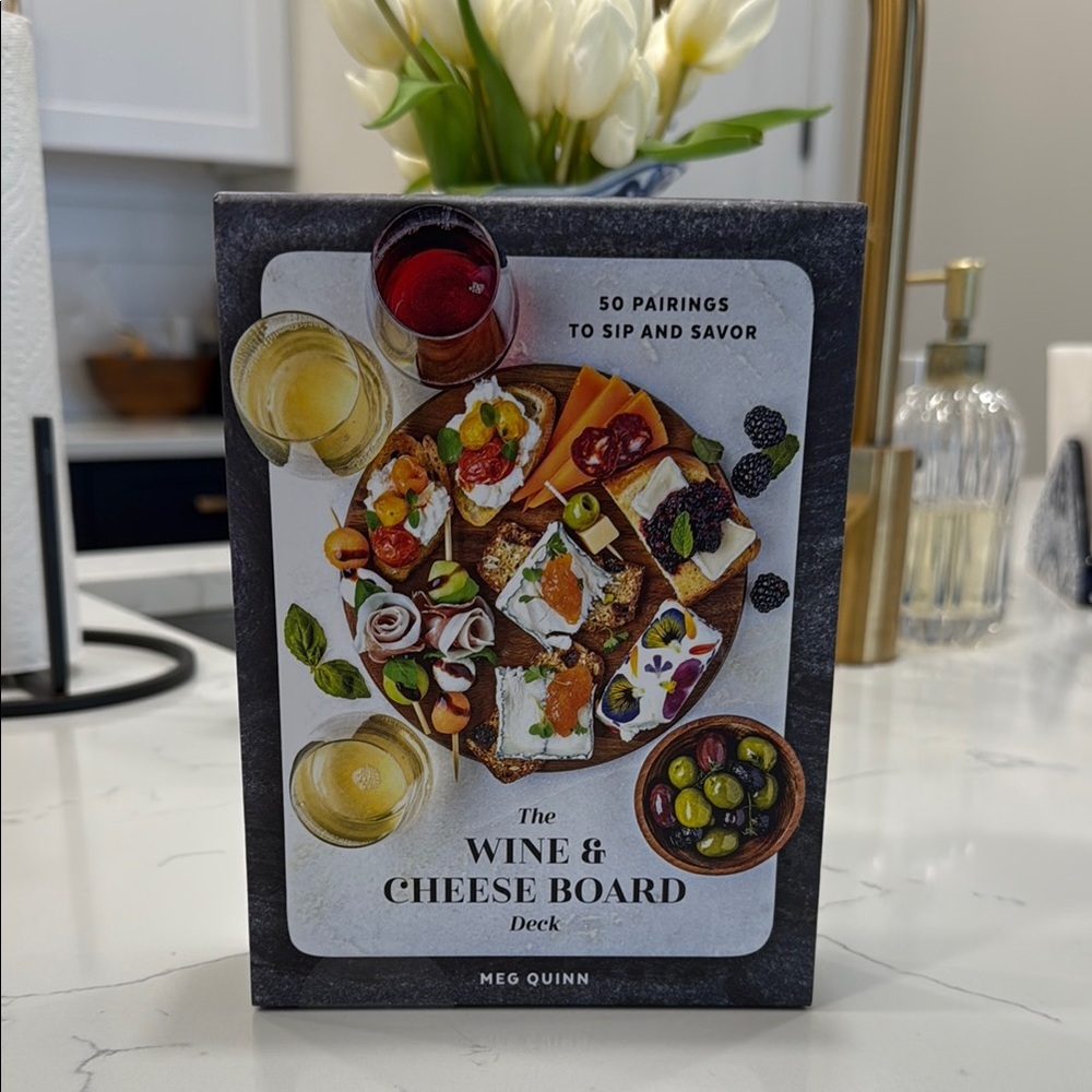 Unopened CUTE HOSTESS GIFT or BAR CART ACCESSORY! Wine & Cheese Board Deck